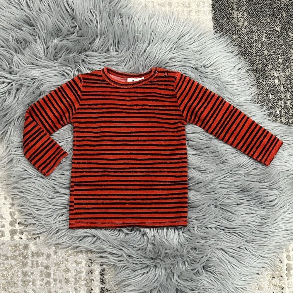 Noé & Zoë Terry‎ Red Striped Long Sleeve Size 6-12month New With Tags